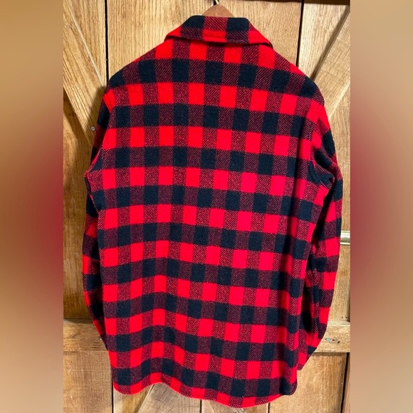 Vintage Woolrich Red Buffalo Plaid Wool Shirt Jacket - Picture 2 of 5